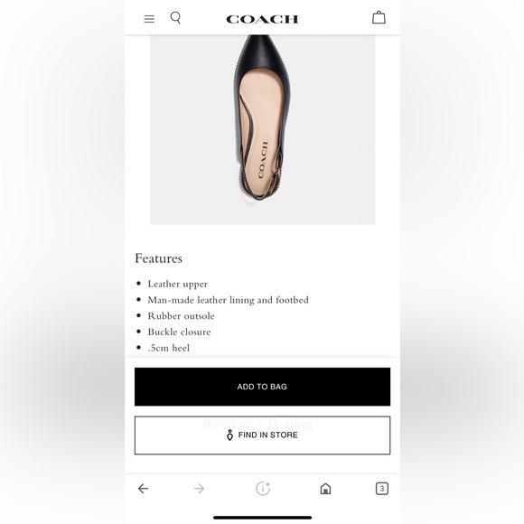 Coach Vae Leather Skimmer - Picture 10 of 11